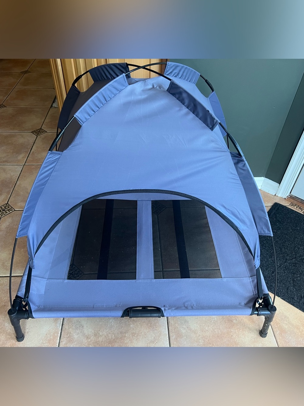 Pet Adobe elevated Pet Bed Canopy - Blue L